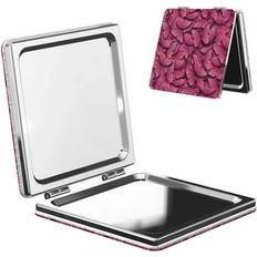 Cosmetics Bingfone Butterfly Print Compact Makeup Mirror - Square