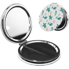 Cosmetics Bingfone Turtles And Seahorses Print Makeup Mirror - Round Shape