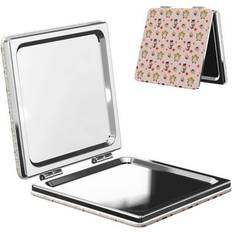 Cosmetics Bingfone Halloween Gnomes Print Compact Makeup Mirror - Square