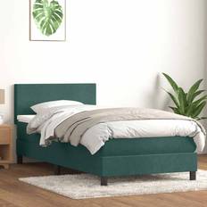 Sängpaket vidaXL Ramsäng med Madrass 90x210 cm Sammet Sängpaket