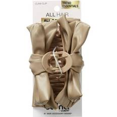 Scunci Faux Leather Bow Claw Clip Tan