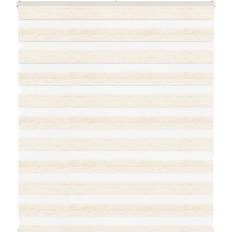 Beige - Stripes Roller Blinds vidaXL Zebra Blind Marble Beige Fabric 125x150 cm