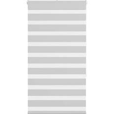 90.0 cm Roller Blinds vidaXL Zebra Blind Light Grey 90x150 cm Fabric Width 90x150cm