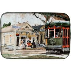 Beige Dish Drainers Caroline's Treasures Orleans Street Car Drying Mat 14 x 21 Dish Drainer