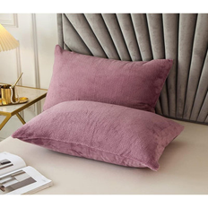 Alwyn Home Khaki Velvet Plush Set King Duvet Cover Purple