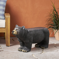 Concrete Garden Benches Ophelia & Co Bevilacqua Bear Matte 16.5 H x 31.75 W x 11.25 D Garden Bench