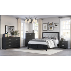 Bed Packages Ivy Bronx Alyvea LED Panel Bedroom Set King