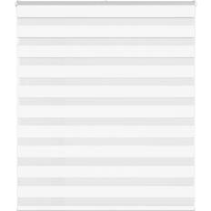Gardiner & Tilbehør vidaXL Zebragardin Hvid 125x100 cm Stofbredde 120,9 cm Polyester
