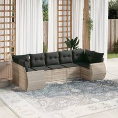 vidaXL Garten Sofagarnitur Mit Kissen Poly Rattan Lounge-Set