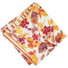 Orange Cloth Napkins C&F Home Cordelia Reversible Fall Leaves Set of 6 Cloth Napkin Orange