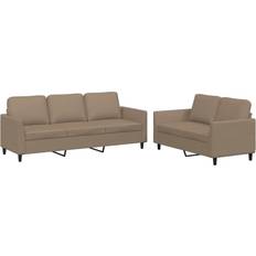 2-sits - Soffgrupper Soffor vidaXL 2-Tlg Sofagarnitur mit Kissen 3201760 Sofa Zweisitzer