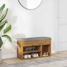 Natural - Oaks Shoe Racks vidaXL Bench Artisan Oak 82x32x45.5 cm Engineered Wood Shoe Rack