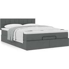 Sängpaket vidaXL Ottoman Sängram Med Madrass 140x190 cm Tyg Sängpaket