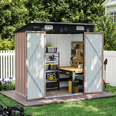 Brown Sheds Jolydale Metal Storage Shed 6.0 Ft W X 4.5 Ft D (Building Area )