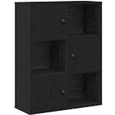 Book Shelves vidaXL Bookcase Black Oak 60 x 24 x 76.5 cm Book Shelf