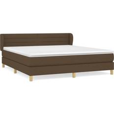 vidaXL mit Matratze 180x200 cm Dunkelbraun Boxspringbett