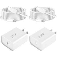 Sydgpz USB C Charger for iPhone 16 Charger, 2 Pack 25W PD USB C Wall Charger Block with 6ft USB-C to C Cable for iPhone 16 15 Pro/Plus/Pro Max, iPad Pro 12.9/11 inch, iPad Air 5th/Mini and More