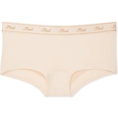 PINK Short Cotton Logo Knickers - Marzipan Nude