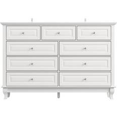 Chest of Drawers Lark Manor Hartsock White/Silver Chest of Drawer 55.1x37"