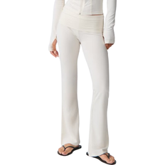 Dame - Hvite Bukser Gina Tricot Soft Touch Folded Trouser - Tofu