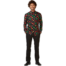 Christmas Fancy Dresses OppoSuits Christmas Icons Button Up Adult Shirt Opposuit Apparel