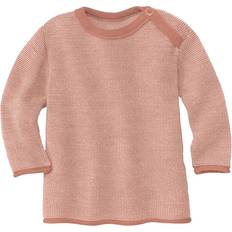 Lana Merino Maglioni di Lana Disana Kid's Melange Pullover in Lana Merino - Grigio/Naturale