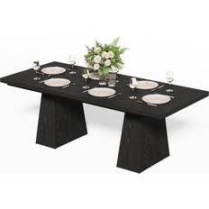 LITTLE TREE Wooden Black Dining Table 31.1x63"