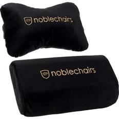 Noblechairs Lumbar-Support Pillow, Gaming-Chair Cushion Set, Black/Gold