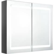 vidaXL LED Bathroom Mirror Cabinet 80 x 12 x 68 cm