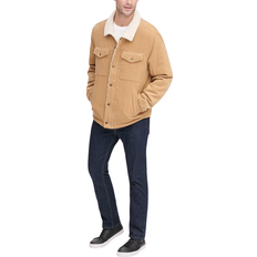 Lined Clothing Levi's Men's Corduroy Sherpa Lined Trucker Jacket - Tan Corduroy