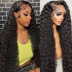 Sohygge Deep Wave Lace Front Wig 30 Inch Natural Color