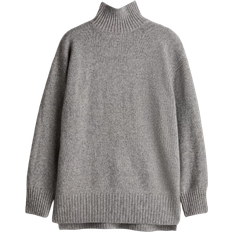 H&M Oversized Turtleneck Sweater - Grey Melange