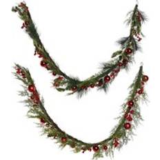 Red Christmas Decorations Home ESPRIT Christmas Garland 23 x 11.5 x 180 cm Decoration