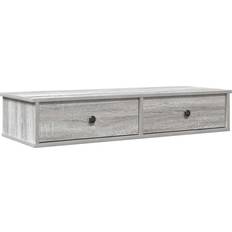 vidaXL Engineered Wood Gray Sonoma Wall Shelf 100cm