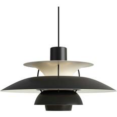 Louis Poulsen PH 5 Monochrome Black Pendant Lamp 19.7"