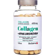 Kosttillskott hår hud naglar BioSalma Collagen + Hyaluronic Acid 120 st