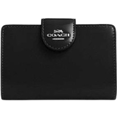 Coach Medium Corner Zip Wallet - Novelty Leather/Silver/Black