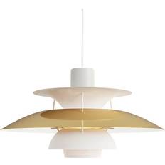 Ph 5 pendel messing Louis Poulsen PH 5 Brass/White Pendel 50cm