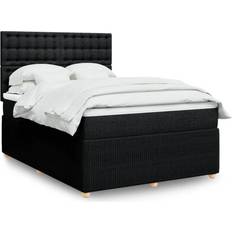 vidaXL Ramsäng Med Madrass Svart 140x200 cm Kontinentalsäng