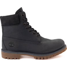 Block Heel - Men Lace Boots Timberland Premium 6-Inch Waterproof Boot - Dark Blue Nubuck