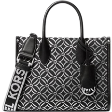 Michael Kors Mirella Small Metallic Logo Jacquard Crossbody Bag - Black/Silver