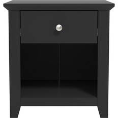 Tables Wade Logan Tevrat Matt Black Bedside Table 16.8x19.3"