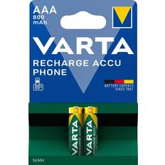 Batteries - Rechargeable Standard Battery Batteries & Chargers Varta AAA Accu Rechargeable Phone 800mAh 2-pack