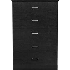 Black Chest of Drawers Wade Logan Allyannah Black Oak Chest of Drawer 31.3x47.2"