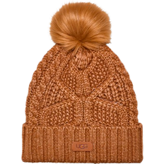 Brown Clothing UGG Women's Cable Beanie With Pom - Chestnut