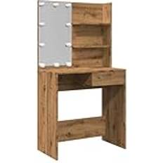 vidaXL med LED Artisan Ek 74,5 x 40 x 141 cm Sminkbord