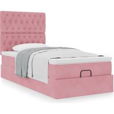 Integrierte Aufbewahrung Betten-Sets vidaXL Ottoman-Bett mit Matratzen Rosa 80x200 cm Betten-Sets