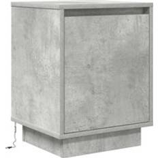 vidaXL Cabinet with LED Lights 38 x 34 x 50 cm Bedside Table