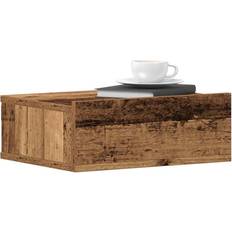 vidaXL Svävande 2 St Gammalt Trä 40 x 32 x 15 cm Sängbord 40x40cm