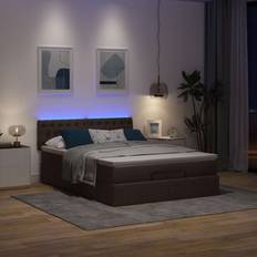 vidaXL Ottoman Sängram Med Madrass 140x200 cm Tyg Sängpaket